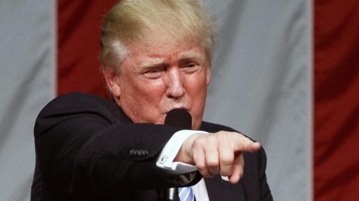 Republican presidential candidate Donald Trump