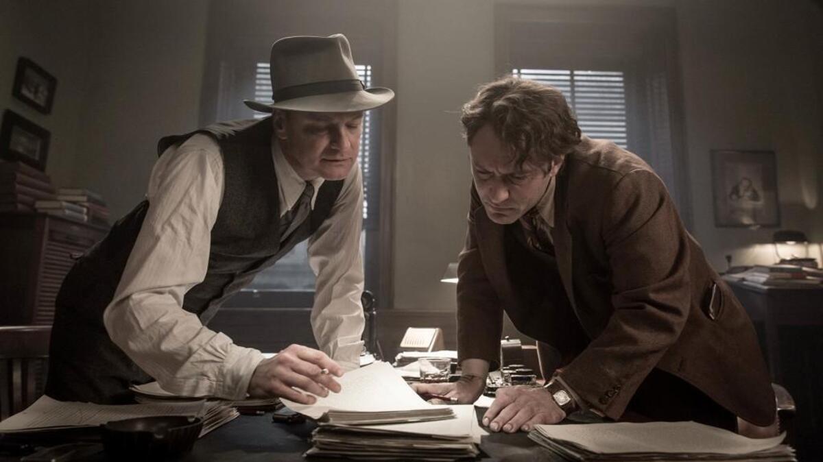 Colin Firth and Jude Law in “Genius”