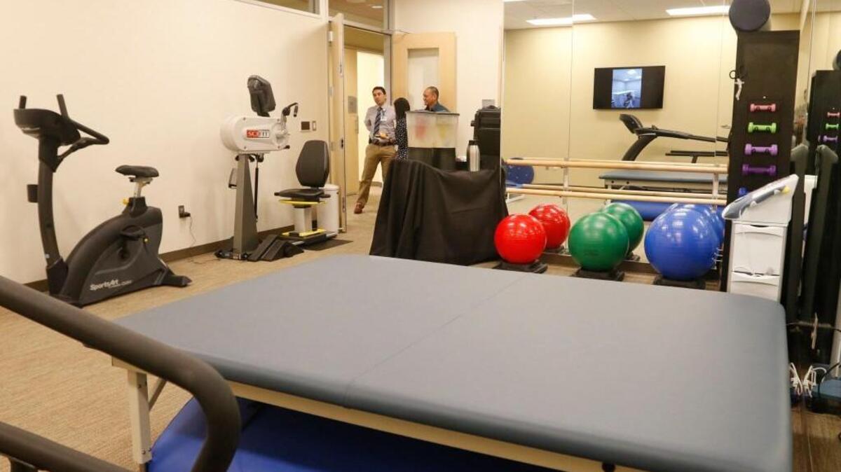 The physical therapy room in the new 7,000 square foot Cisco LifeConnections Health Center.