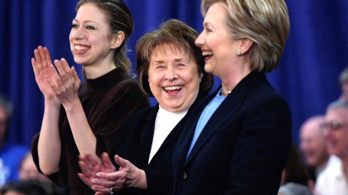Hillary Clinton with her mother Dorothy Rodham and daughter Chelsea Clinton in 2008.