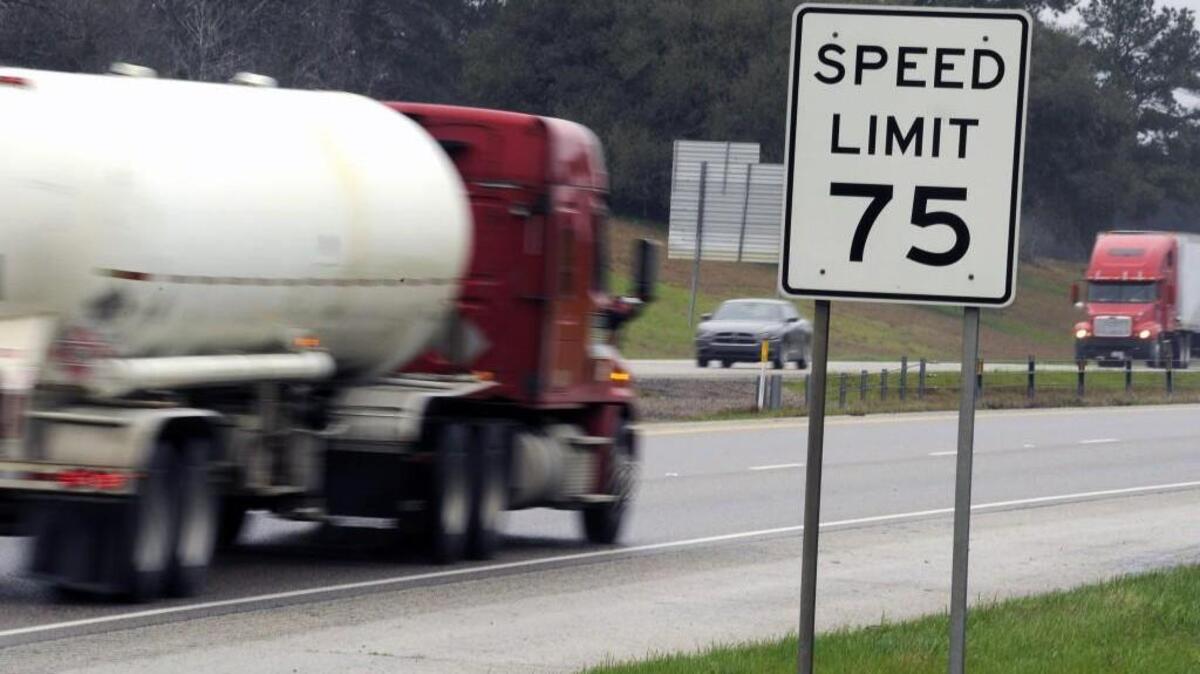 Most tractor-trailers and big buses on U.S. highways ride on tires that weren’t designed to handle speeds above 75 miles per hour.