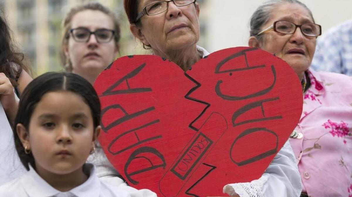 Angela Reyes participates in a vigil at the Governor’s Mansion in Austin, Texas, in response to the Supreme Court decision about President Obama’s immigration executive order.