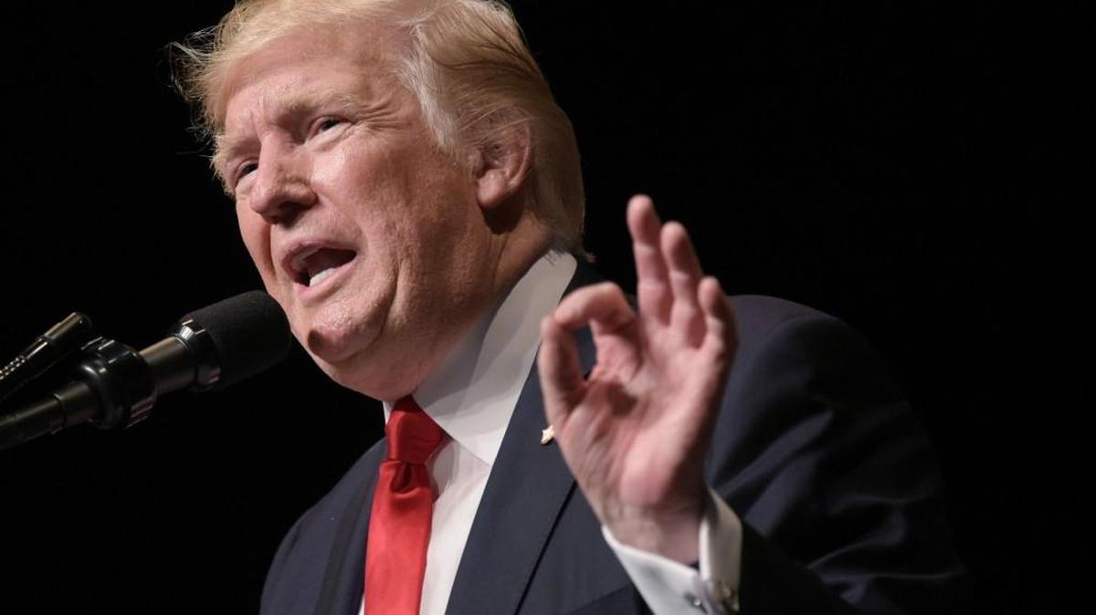 US President Donald Trump speaks at the Manuel Artime Theater in Miami, Florida on June 16, 2017.