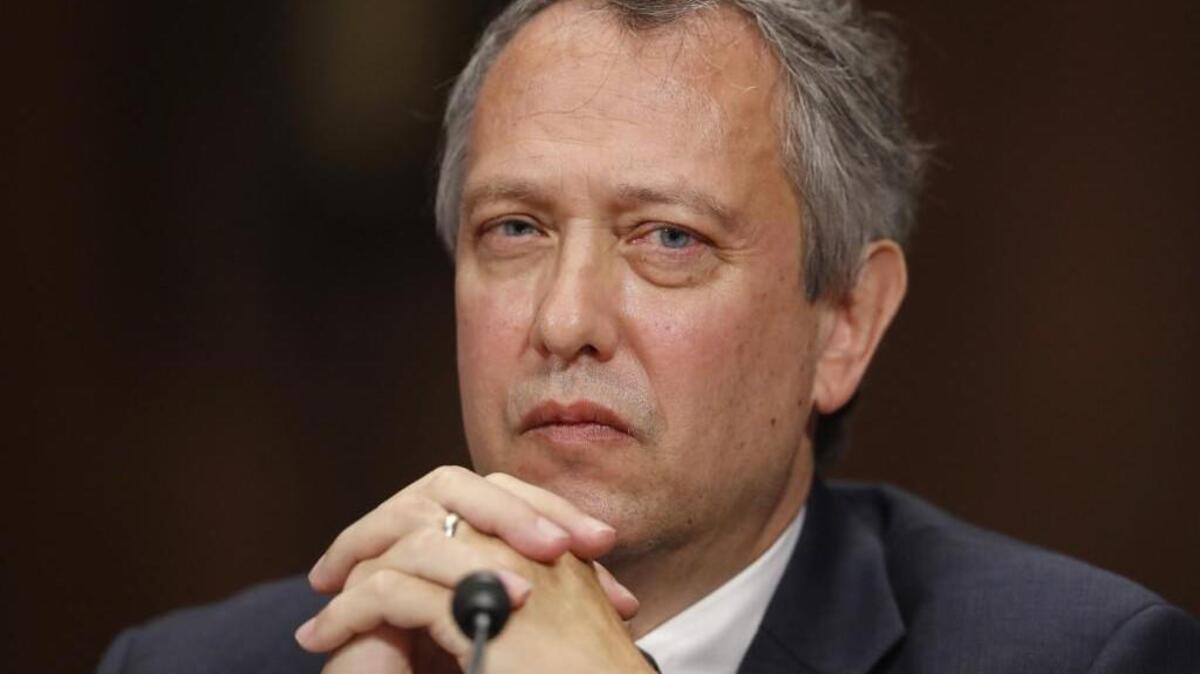 Thomas Alvin Farr is seated during a Senate Judiciary Committee hearing on his nomination to be a District Judge on the United States District Court for the Eastern District of North Carolina, on Capitol Hill, Wednesday, Sept. 20, 2017 in Washington.
