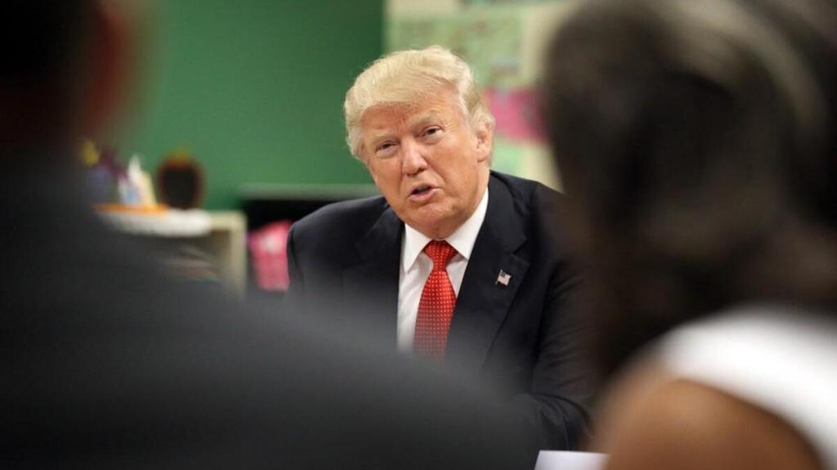 Republican presidential candidate Donald Trump