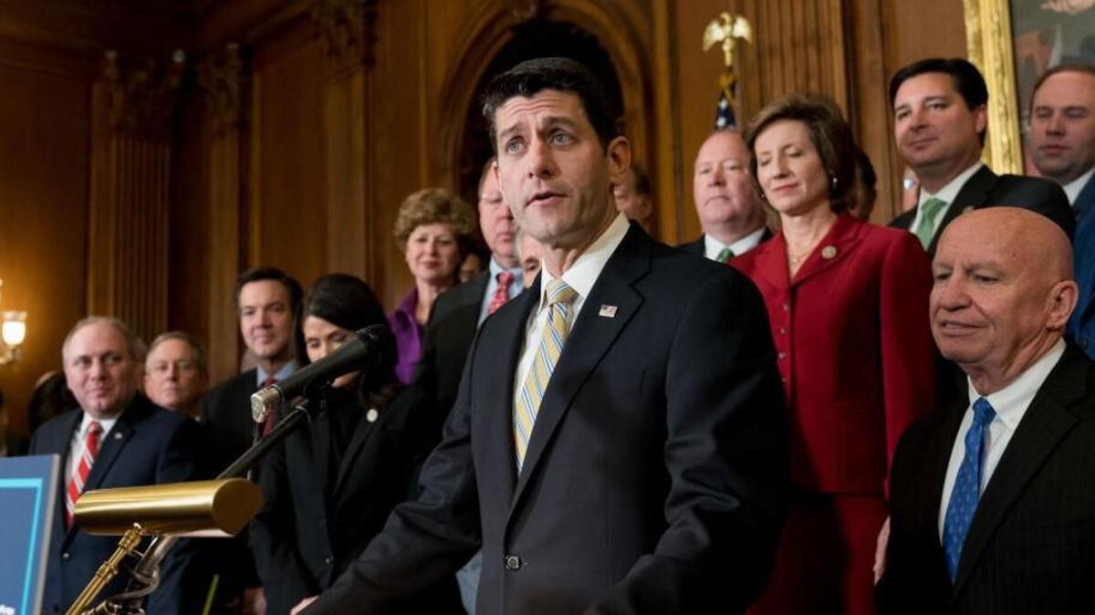 U.S. House Speaker Paul Ryan addresses a Nov. 16, 2017 news conference after the House passed a tax cut plan on Capitol Hill in Washington D.C.