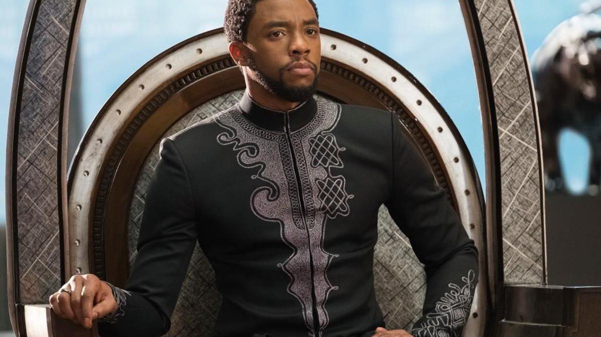 This image released by Disney shows Chadwick Boseman in a scene from Marvel Studios' "Black Panther."