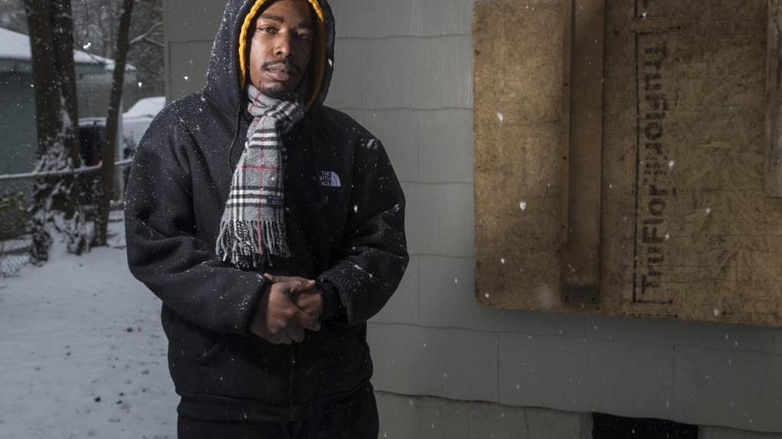 Dontay Jones lived for months under Wake County's guardianship in a house east of downtown. A city housing inspector found the building to be substandard and lacking proper heat in November, but the housing case still was unresolved three months later. Jones and his roommate are wards of the county due to mental illness. Portrait photographed Tuesday February 24, 2015.