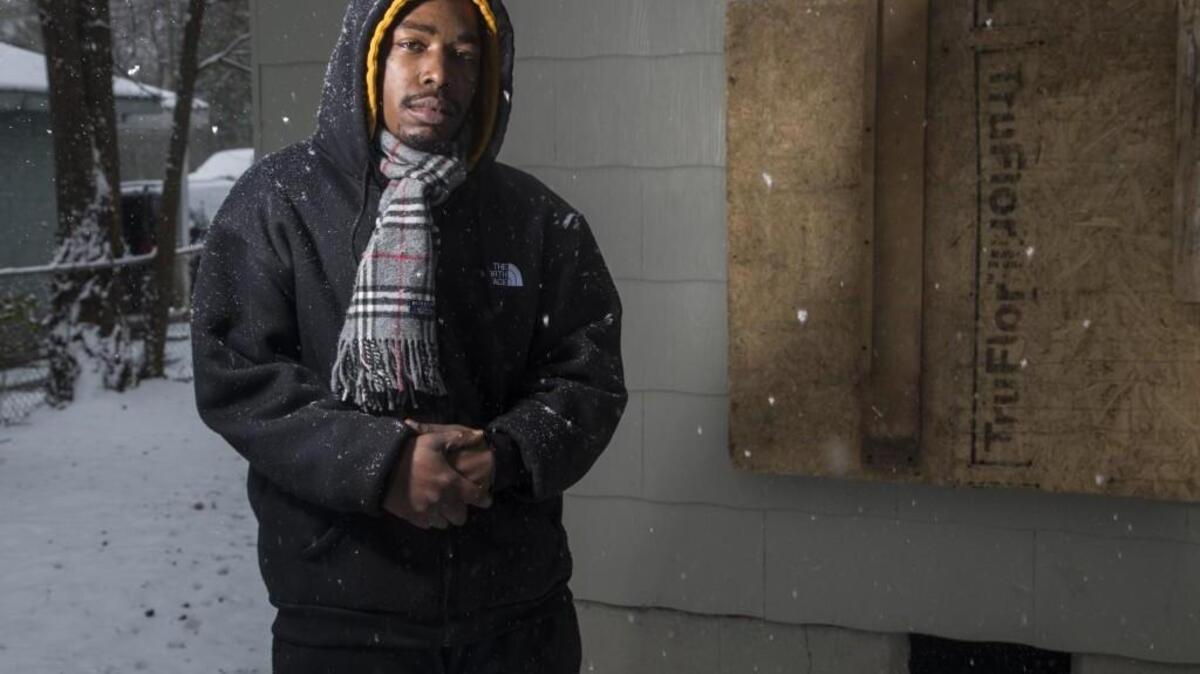 Dontay Jones lived for months under Wake County's guardianship in a house east of downtown. A city housing inspector found the building to be substandard and lacking proper heat in November, but the housing case still was unresolved three months later. Jones and his roommate are wards of the county due to mental illness. Portrait photographed Tuesday February 24, 2015.
