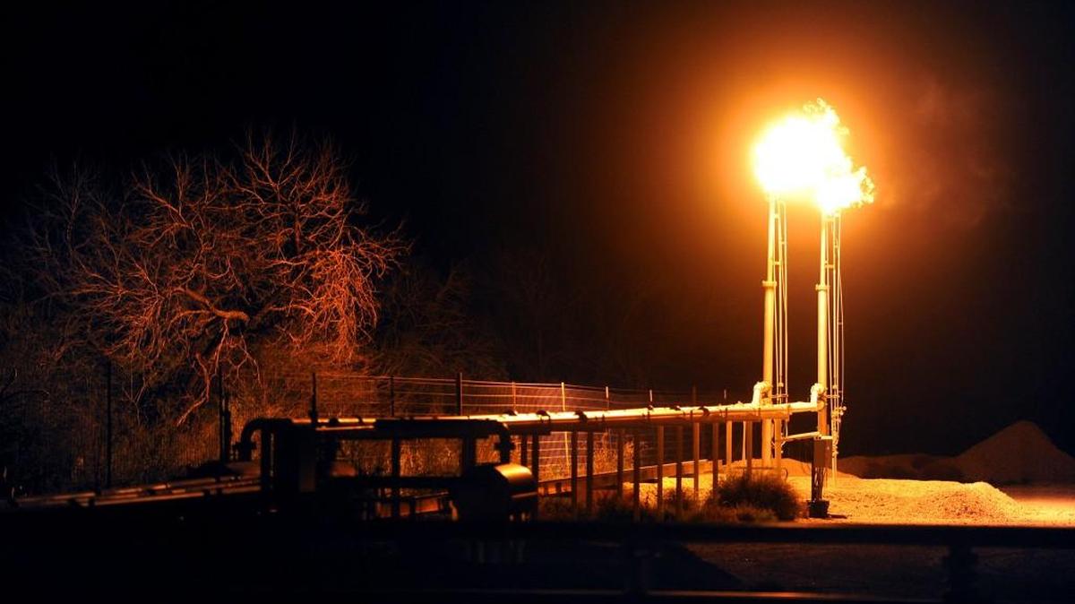 A fracking operation near Tilden, Texas