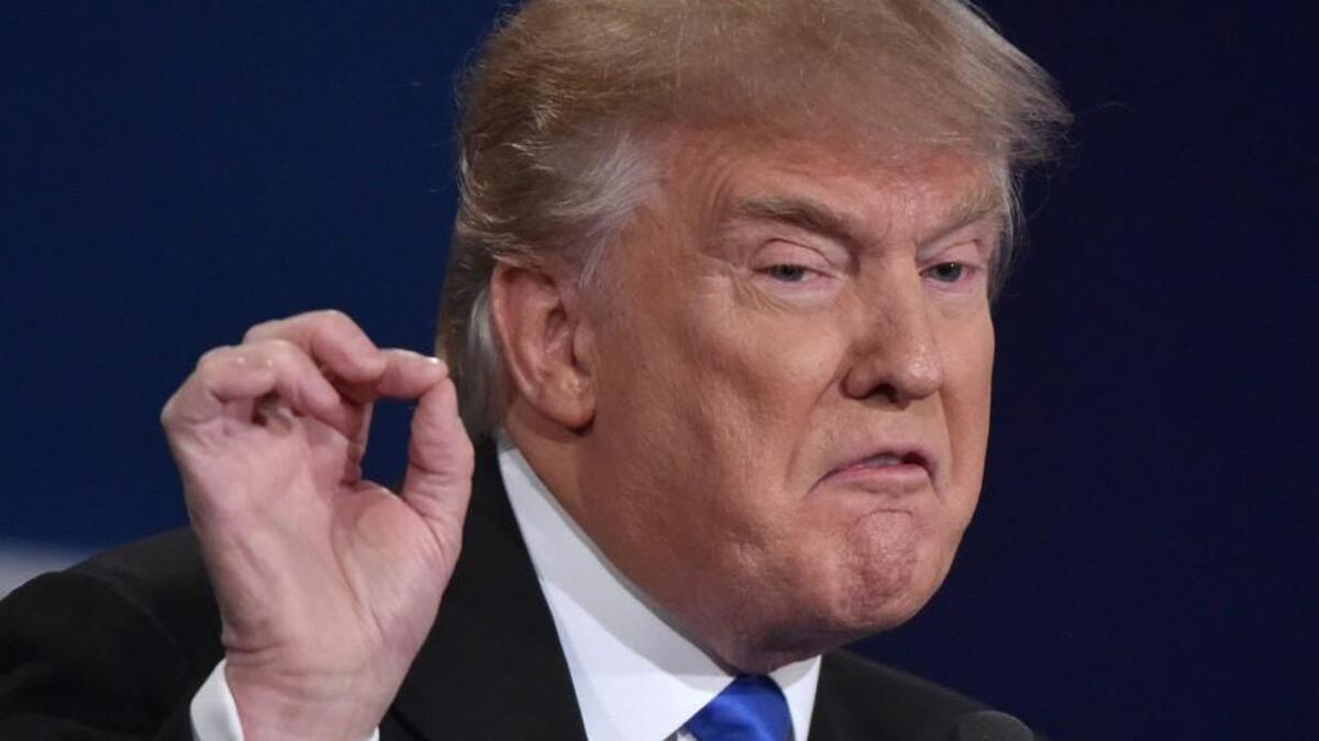 Trump during the first presidential debate