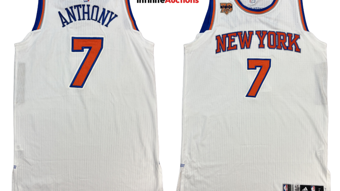 Infinite Auctions to Feature Carmelo Anthony's Photo-Matched Final New York Knicks Game-Worn Jersey in Upcoming Premier Auction 