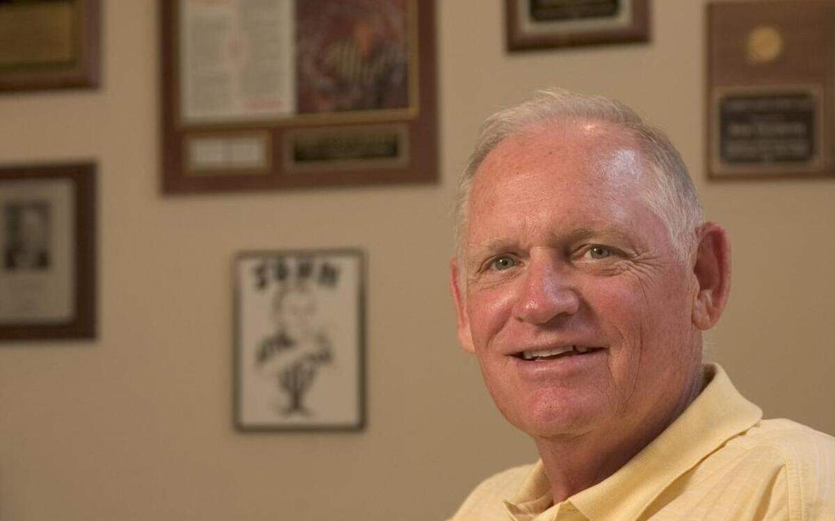 
Former ACC basketball official John Clougherty has accepted the position of supervisor of officials for the Atlantic Coast Conference. He accepted the newly created position after officiating games since 1981. Clougherty is shown in his home office on Wednesday afternoon July 27, 2005.
