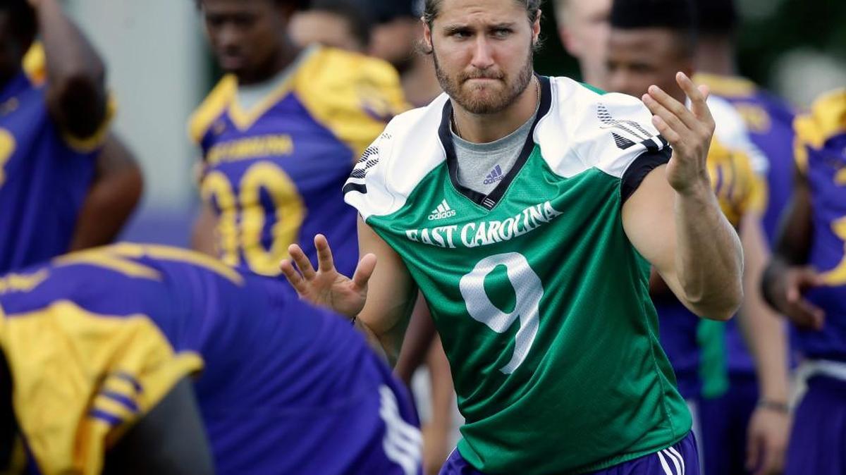 East Carolina quarterback Philip Nelson – who played two seasons at Minnesota, was expelled at Rutgers and later walked on at ECU – has shown leadership during practice.