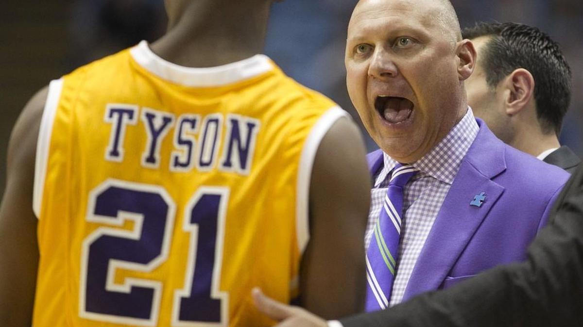 East Carolina coach Jeff Lebo yells at B.J. Tyson during the Pirates game against UNC on Dec. 7, 2014. ECU will lean on Tyson and Caleb White this season.