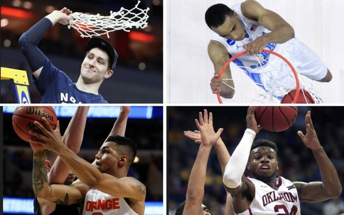 Clockwise from top left: Villanova’s Ryan Arcidiacono, North Carolina’s Brice Johnson, Oklahoma’s Buddy Hield and Syracuse’s Michael Gbinije.