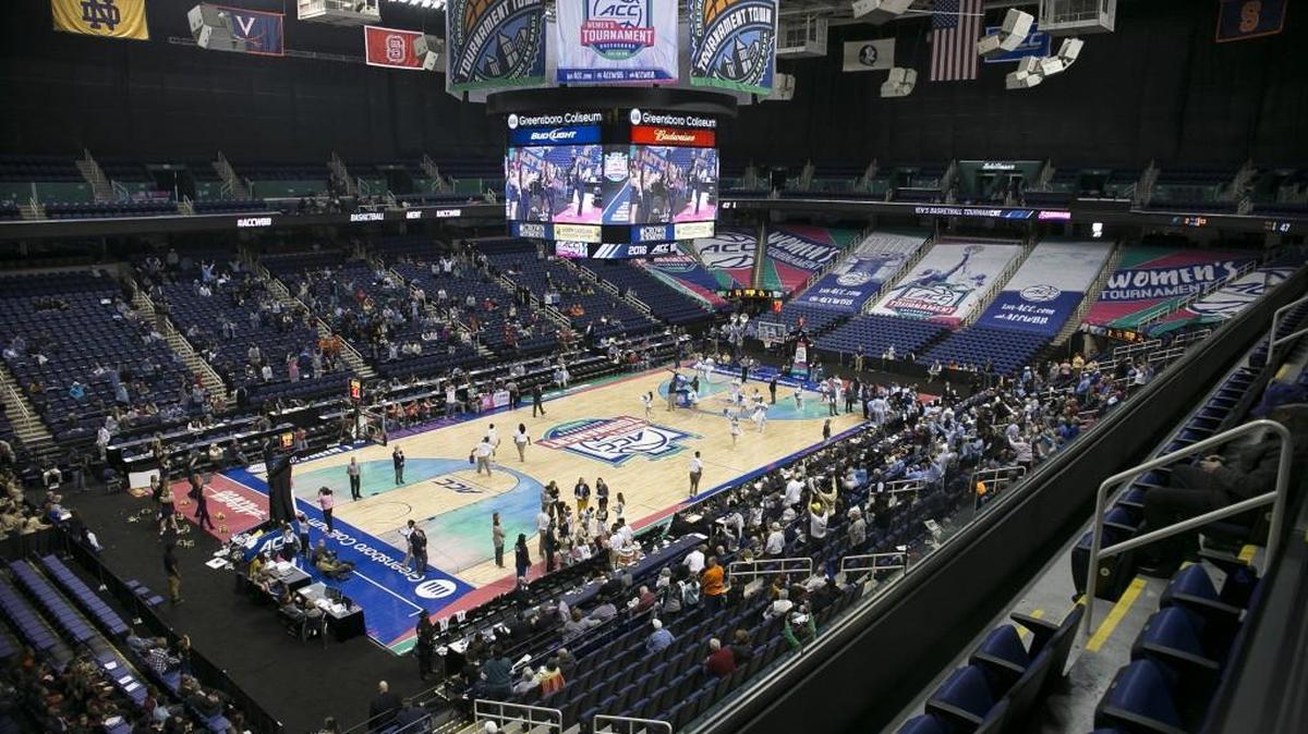 The Greensboro Coliseum during the 2016 ACC Women's Basketball tournament on March 2.