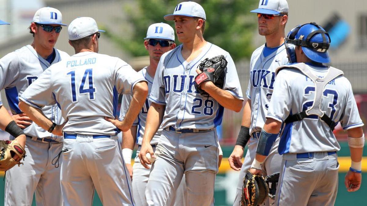 Duke starting pitcher Brian McAfee allowed 8 earned runs and 7 hits in 2 innings Friday against UNCW in their NCAA Baseball Tournament regional game at Founders Park in Columbia.