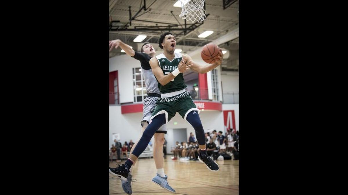 EJ Montgomery, a Class of 2018 five-star power forward from Marietta, Ga., is visiting both Duke and UNC this week.