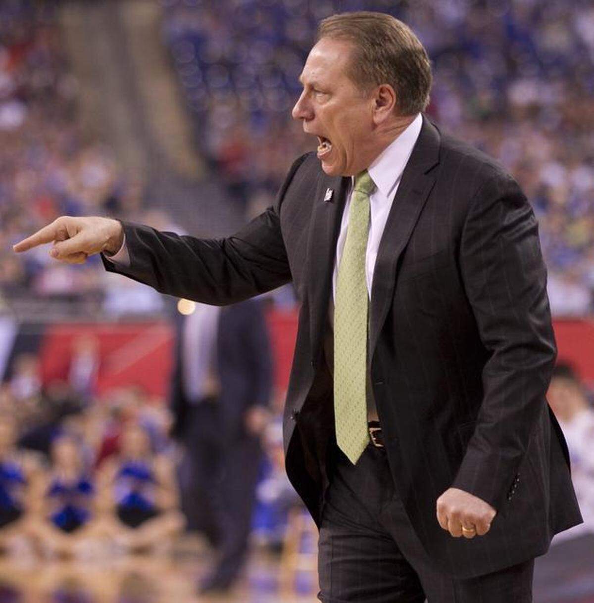 Michigan State coach Tom Izzo will direct his team against Mississippi State Thursday in Charlotte in a first-round NCAA Tournament game.