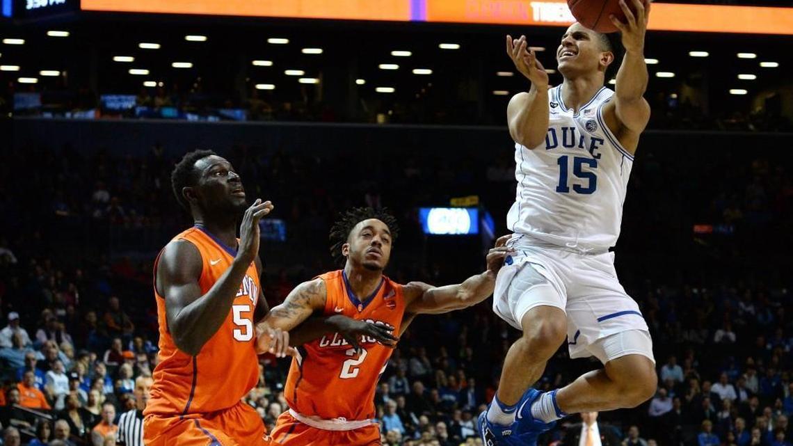 Duke guard Frank Jackson, right, has declared for the NBA draft - but he won’t hire an agent. He has until June 12 to decide if he’ll return to school for his sophomore season.