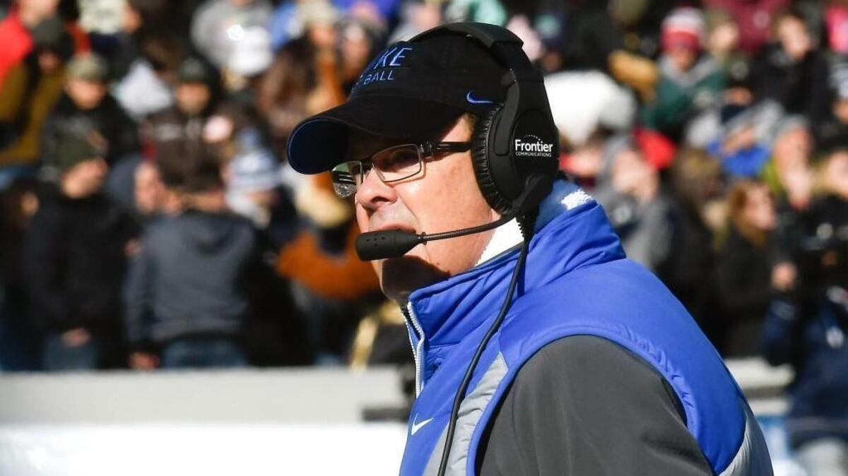 David Cutcliffe coaches his team against Army on Saturday.