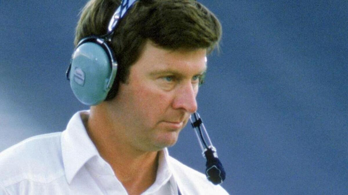 Steve Spurrier coaches the Blue Devils during a game in the 1988 season.