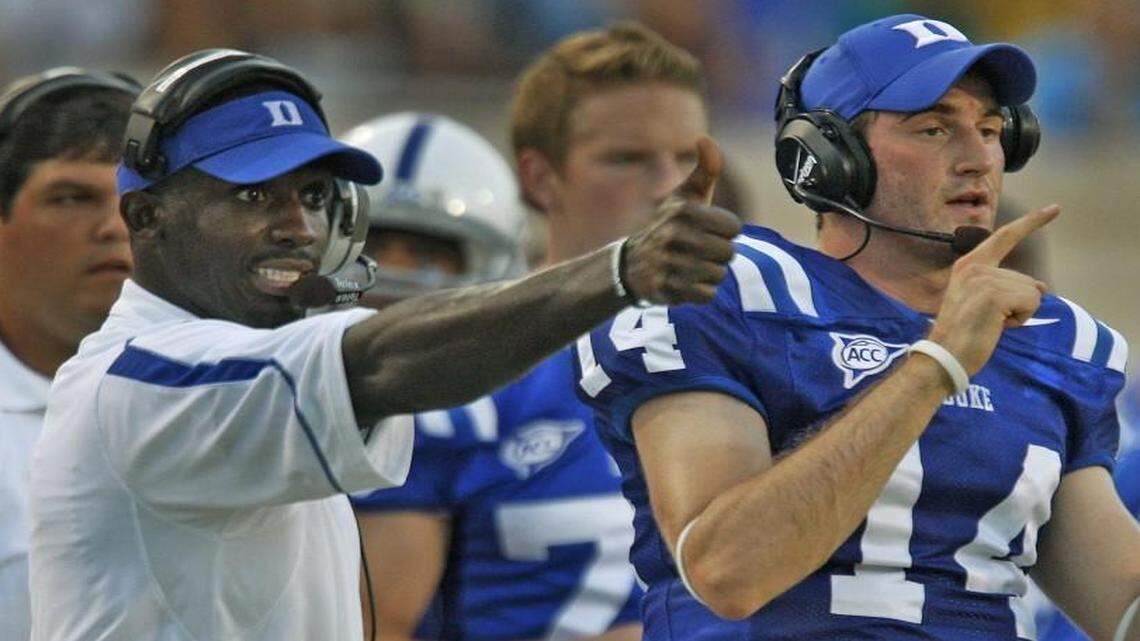 East Carolina hired Duke offensive coordinator Scottie Montgomery to be its new head football coach, the school announced Sunday night.