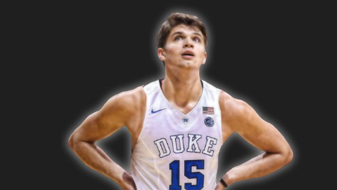 A screenshot of a tweet from Joey Baker announcing his comittment to Duke.