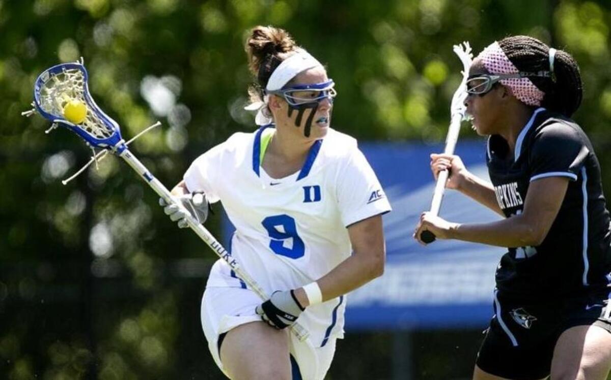 
Duke's Kerrin Maurer plays during a game against John Hopkins on Sunday, May 3, 2015.
