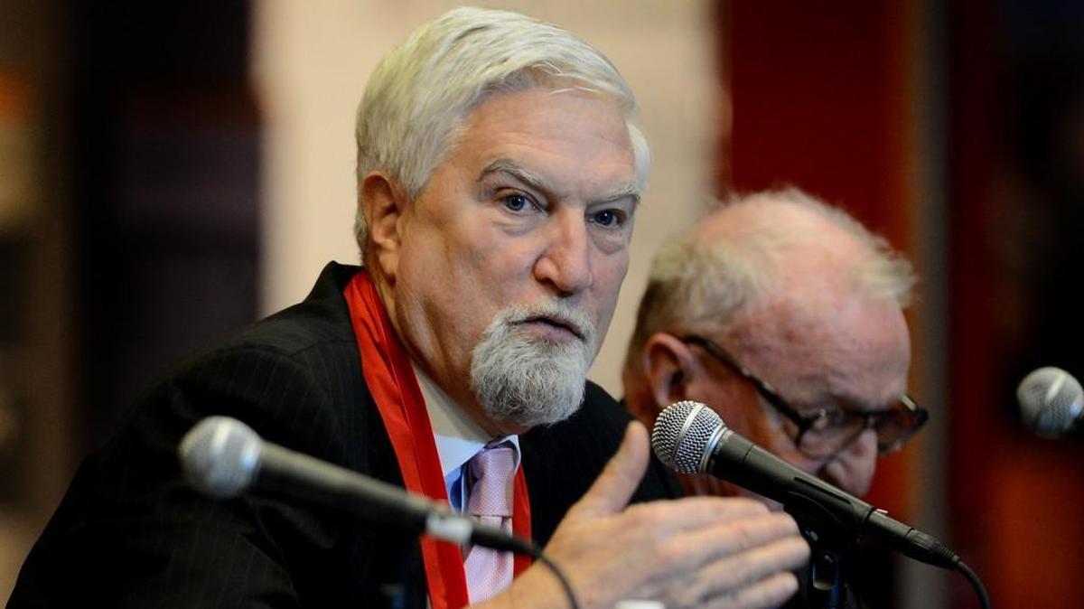 Former University of Maryland star Tom McMillen during The National Collegiate Basketball Hall of Fame induction ceremonies in Kansas City in 2013.