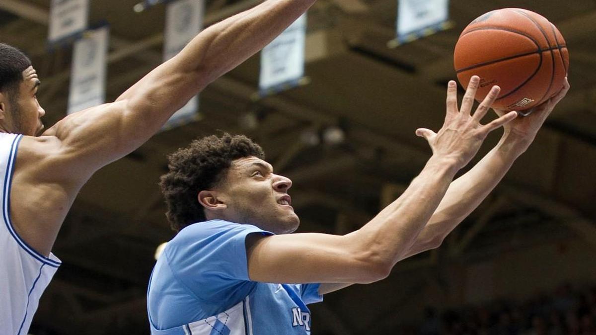 North Carolina’s Justin Jackson (44) drives to the basket past Duke’s Jason Tatum (0) during the second half on Thursday, February 9, 2017 at Cameron Indoor Stadium in Durham, N.C. Jackson lead North Carolina with 21 points.