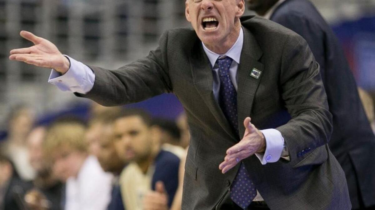 Pittsburgh coach Jamie Dixon reacts after a basket by North Carolina late in the second half on March 10 during the ACC tournament at the Verizon Center in Washington, D.C.