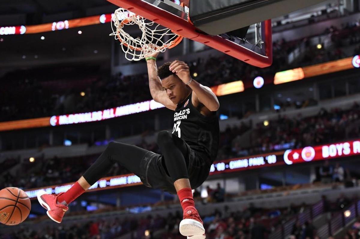 Kevin Knox II dunks in the second half during the McDonald's All American Game in March. After much anticipation, Knox announced he’s going to Kentucky.