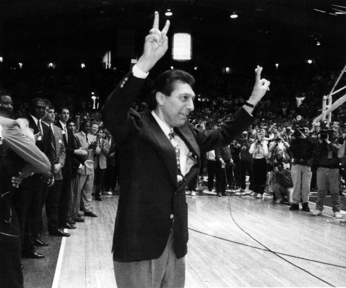 Jim Valvano makes a return to NC State in 1993.