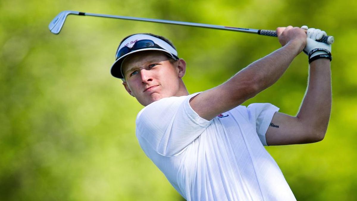 
N.C. State's David Cooke plays in the 2015 NCAA New Haven Regional on May 14, 2015. May 14, 2015: NCAA New Haven Regional - The Course at Yale New Haven, Connecticut. 
