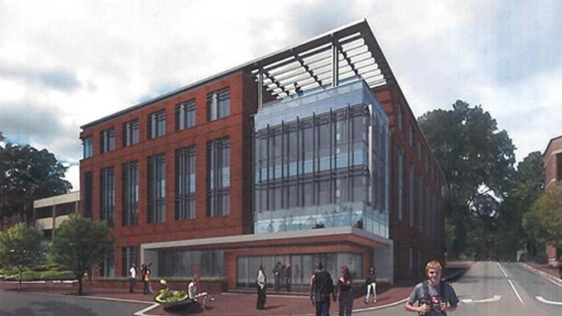 Construction of Case Commons Residence Hall, shown here in a rendition, is now expected to be completed in 2019.