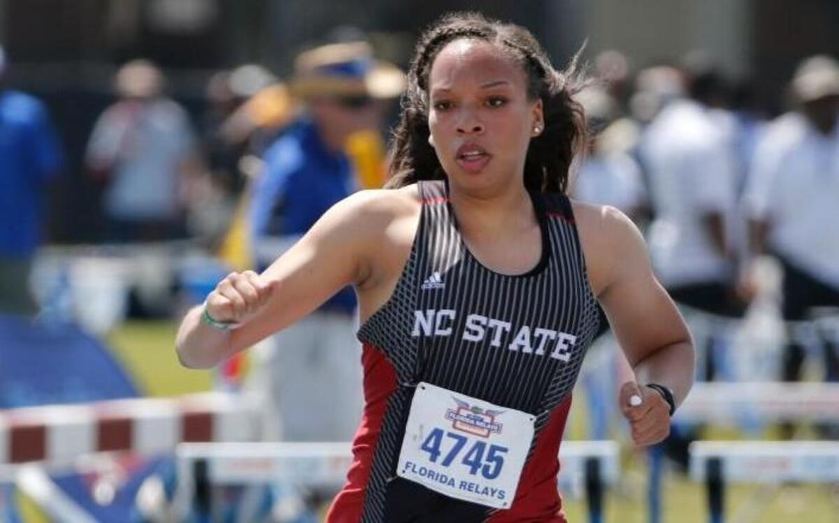 NC State's Alexis Perry during the Pepsi Florida Relays on Friday, April 3, 2015 at Percy Beard Track at James G. Pressly Stadium in Gainesville, FL.