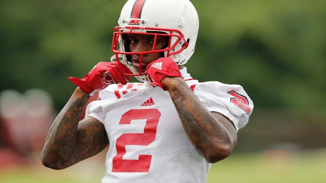 N.C. State's Mike Stevens participates in the Wolfpack's first practice of fall camp at the Curtis and Jacqueline Dail Football Practice Complex in Raleigh Saturday, July 29, 2017.