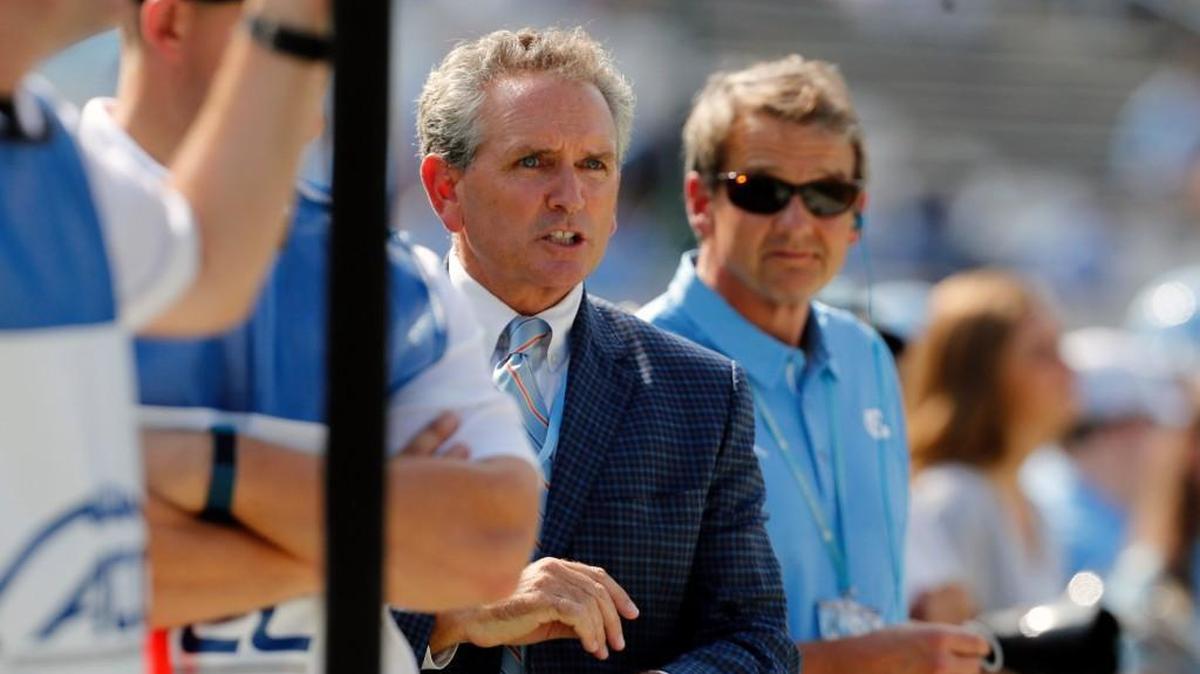 UNC Athletic Director Bubba Cunningham during a football game at Kenan Stadium in Chapel Hill on Sept. 2, 2017.