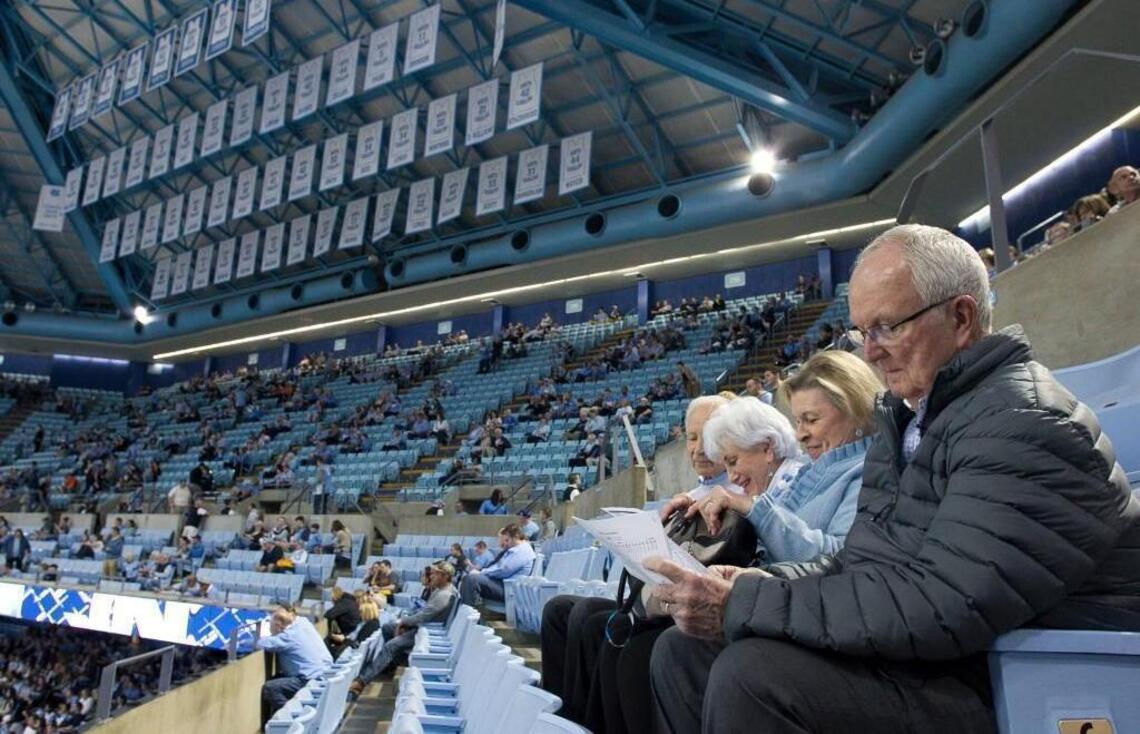 The voice of the Tar Heels, Woody Durham, lives with a painful silence