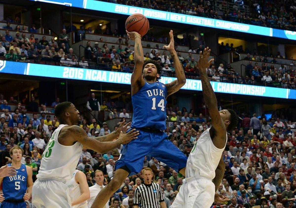 Duke guard Brandon Ingram, middle, passed on UNC because of the NCAA investigation.