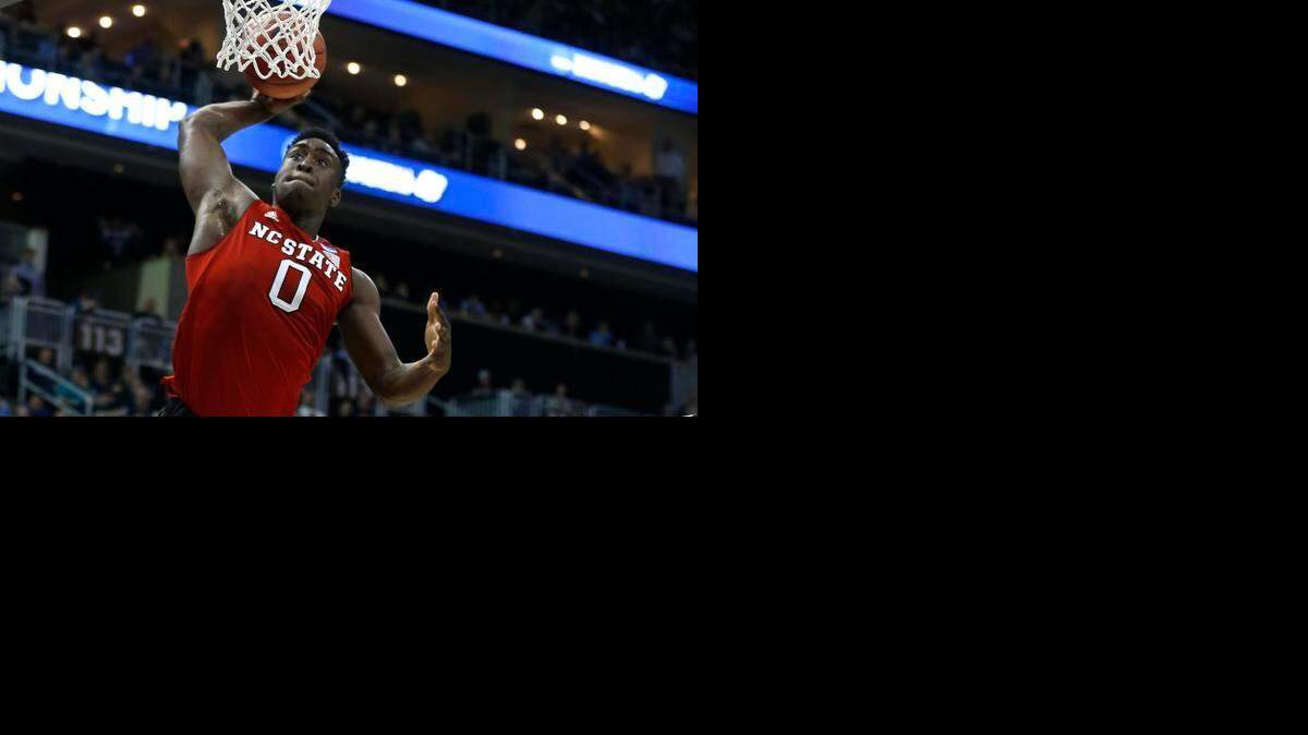 
N.C. State forward Abdul-Malik Abu, shown dunking against Villanova on Saturday, is one of the Wolfpack big men who helped the team reach the Sweet 16. The N.C. State forwards have to keep it going against Louisville’s Montrezl Harrell
