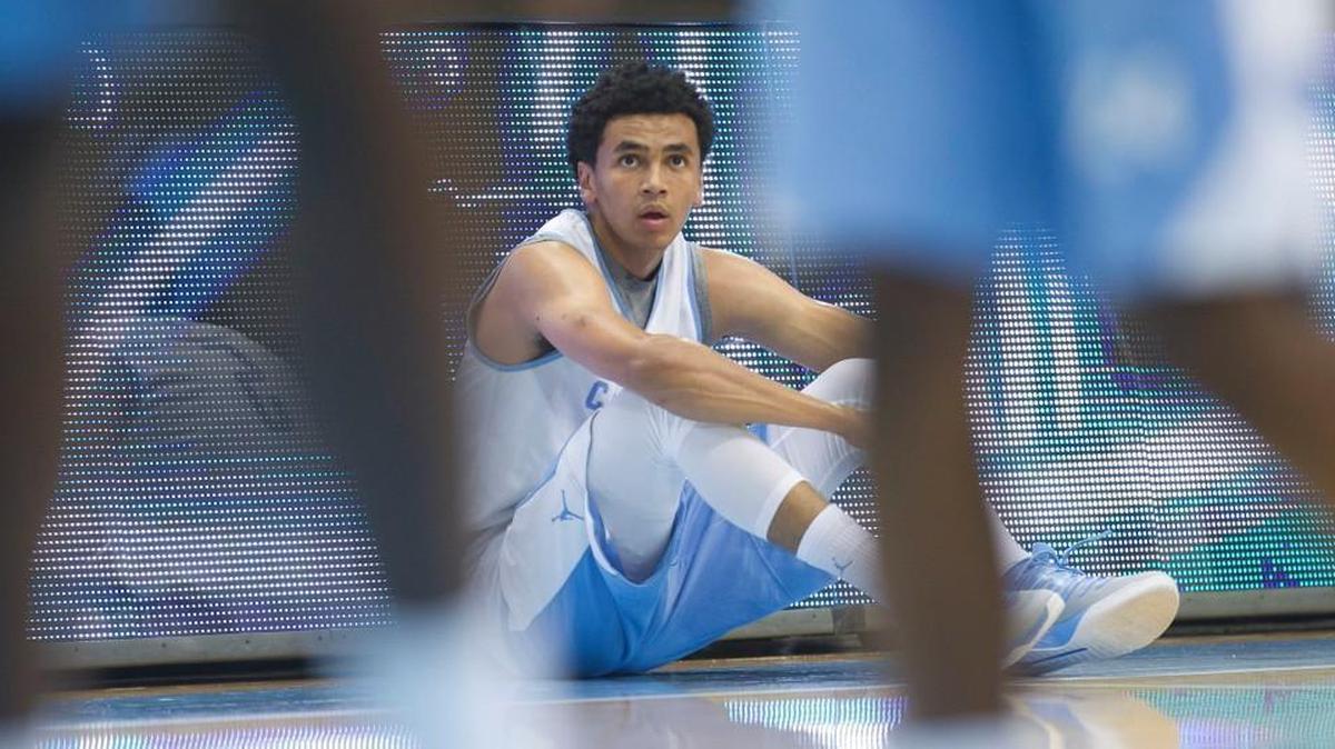 North Carolina’s Marcus Paige waits to go into the scrimmage during the annual “Late Night With Roy Williams” kickoff to the basketball season on Friday, October 23, 2015 at the Smith Center in Chapel Hill.