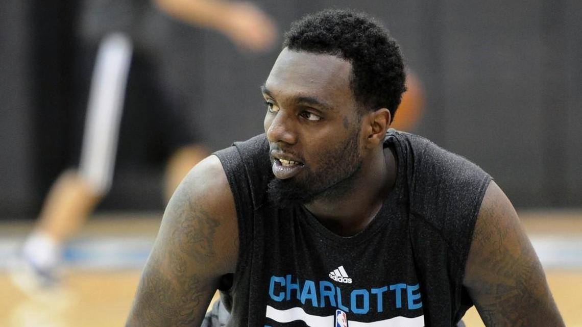Former North Carolina shooting guard P.J. Hairston looks over during the end of a Charlotte Hornets pre-draft workout session at the practice court in Time Warner Cable Arena on Wednesday, June 4, 2014.