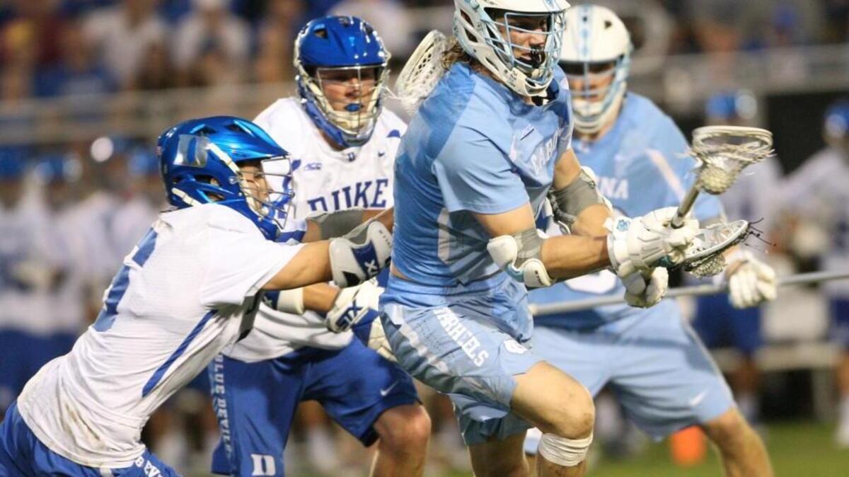 UNC's Jake Matthai plays during their overtime victory over Duke in April 2016.
