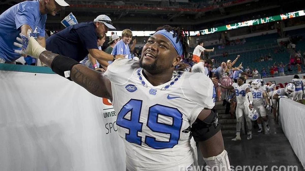 UNC defensive tackle Jeremiah Clarke sealed a victory at Miami on Saturday with a fumble recovery in the final minute. The Tar Heels’ chances in the Coastal Division appear much improved.