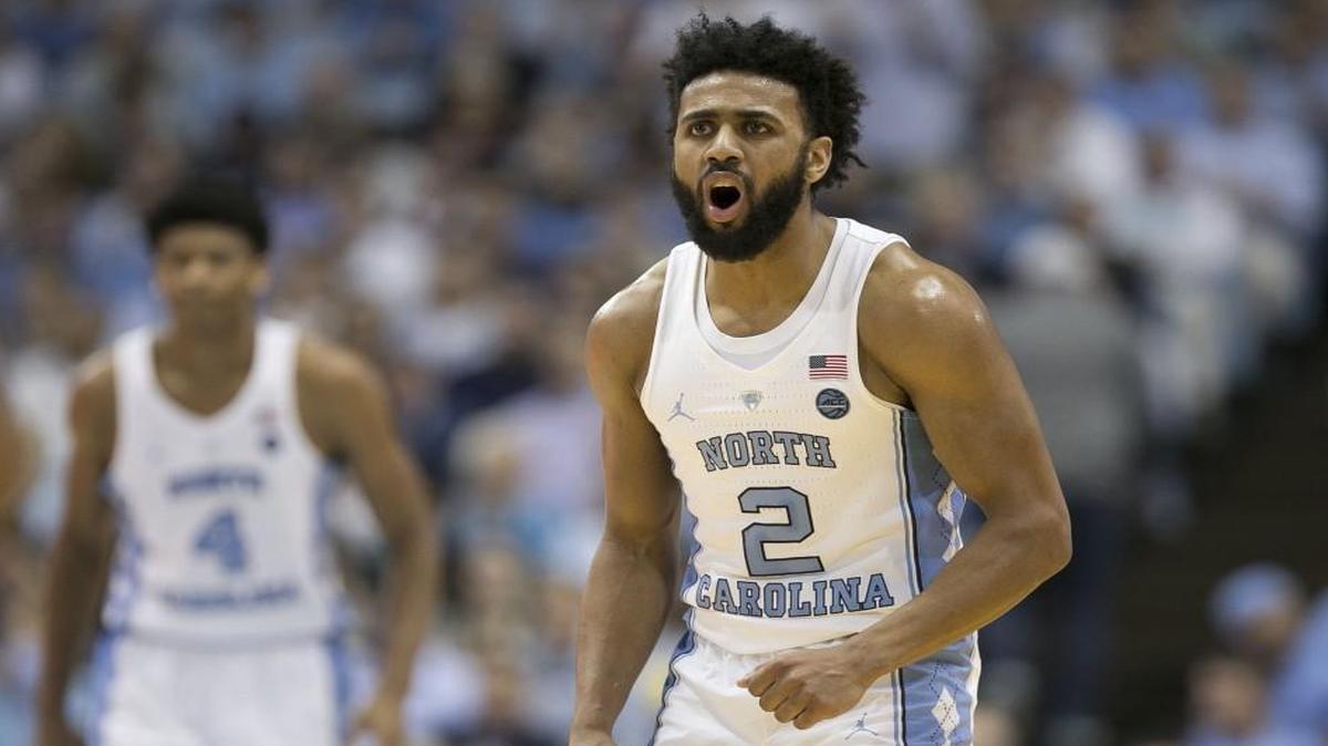 North Carolina’s Joel Berry reacts after sinking a 3-point basket in the second half against Pitt at the Smith Center. Berry was 5 of 9 from the 3-point line, and scored 19 points in the Tar Heels’ 80-78 victory.