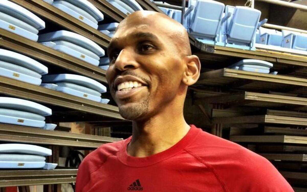 Former UNC All-American Jerry Stackhouse was back in the Smith Center on Tuesday, leading his Raptors 905 team through a practice. The Raptors 905 is an NBA Developmental League team based in Mississauga, Ontario.