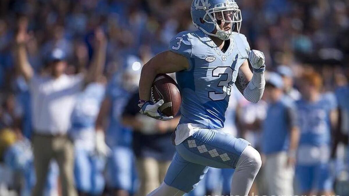 UNC senior receiver Ryan Switzer breaks free for a 75-yard touchdown in the second quarter against James Madison on Saturday. The Tar Heels excelled in the deep passing game.